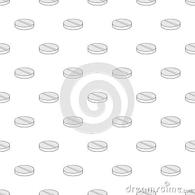 Pills pattern, cartoon style Vector Illustration