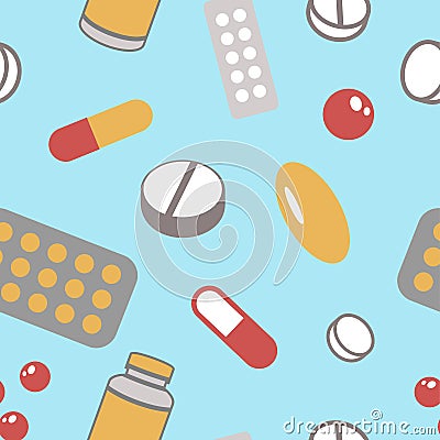 Pills pattern Vector Illustration