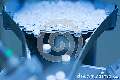 Pills production Stock Photo