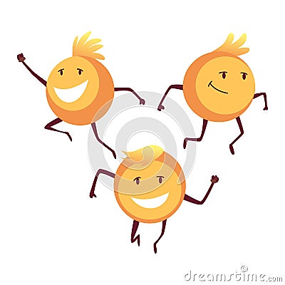 Pills super hero. Cute cartoon character with smiled face. Group of round tablets. Medicinal strong help Vector Illustration