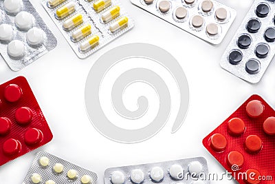 Pills and tablets, foil packs Stock Photo