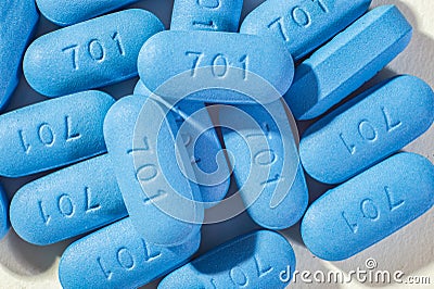 Pills used for HIV Pre-Exposure Prophylaxis (PrEP). Stock Photo