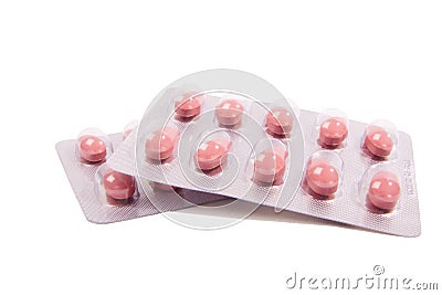 Pills on white Stock Photo