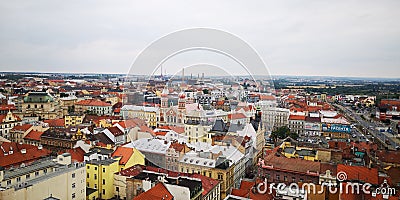 Pilsen view Skyline houses tower Editorial Stock Photo