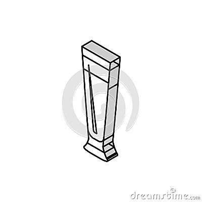 pilsner beer glass isometric icon vector illustration Vector Illustration