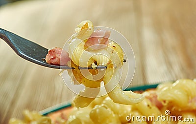Pimiento Mac and Cheese Stock Photo