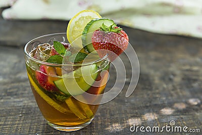 PImms with lemonade Stock Photo