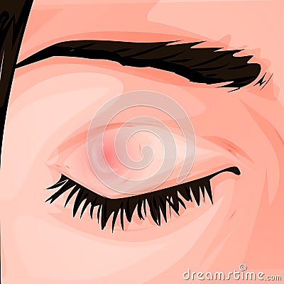 Pimple on the eye. Conjunctivitis. Redness and inflammation of the eye. Vessels in the eye. For Infographics, sites, posters. Vect Cartoon Illustration