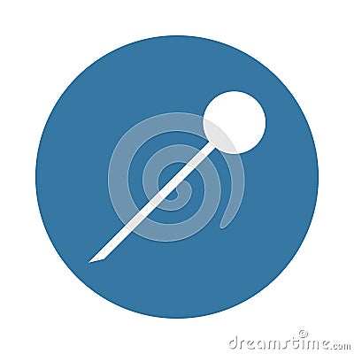 pin icon in Badge style Stock Photo
