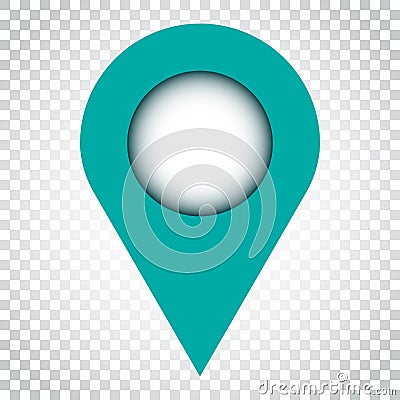 Pin icon vector. Location sign in flat style on isolated background. Navigation map, gps concept. Simple business concept Vector Illustration