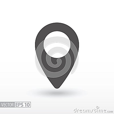 Pin location - flat icon Vector Illustration