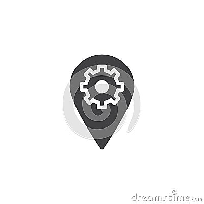 Pin location setting vector icon Vector Illustration