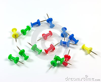 Pin many color. Stock Photo