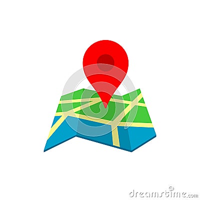 Pin Map address location clipart Vector Illustration