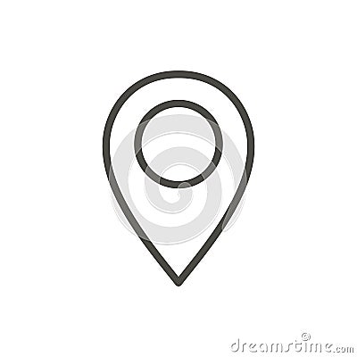 Pin map icon vector. Line location symbol. Vector Illustration