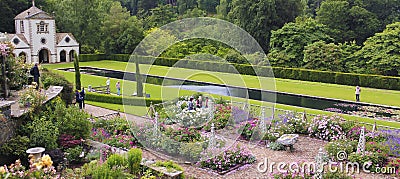 A Pin Mill and Lily Pond, Bodnant Garden Editorial Stock Photo