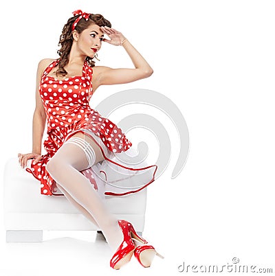 Pin-up girl. Stock Photo