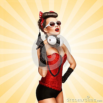 Pin-up party. Stock Photo