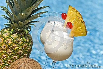 Pina Colada Cocktail Stock Photo