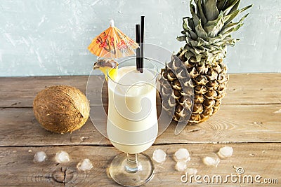 Pina Colada Cocktail Stock Photo