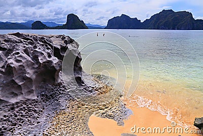 Pinagbuyutan Island beach, Palawan Stock Photo