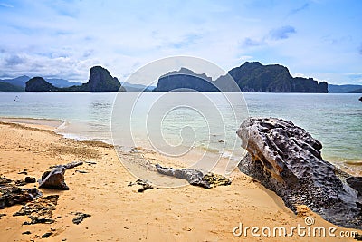 Pinagbuyutan Island beach, Philippines Stock Photo