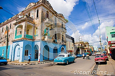 PINAR DEL RIO, CUBA - SEPTEMBER 10, 2015: Downtown Editorial Stock Photo