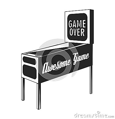 Pinball. Isolated Object. Vector Illustration Vector Illustration