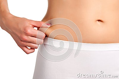 Pinching Fat Stock Photo