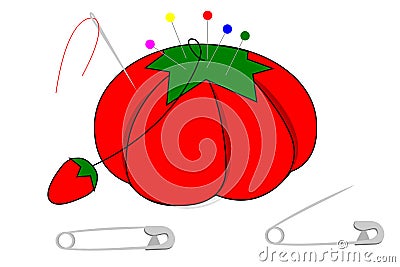 Pincushion Vector Illustration
