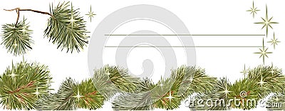 Pine banner gorisontal Vector Illustration