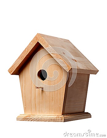Pine Birdhouse Stock Photo