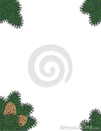 Pine Bough Vector Illustration