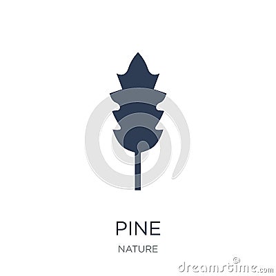 Pine icon. Trendy flat vector Pine icon on white background from Vector Illustration