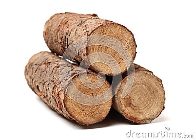 Pine logs Stock Photo