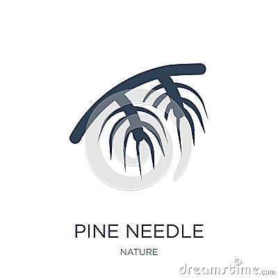 pine needle icon in trendy design style. pine needle icon isolated on white background. pine needle vector icon simple and modern Vector Illustration