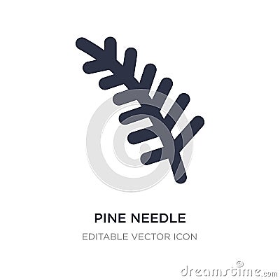 pine needle icon on white background. Simple element illustration from Nature concept Vector Illustration