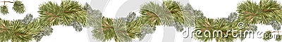 Pine tree line banner Vector Illustration