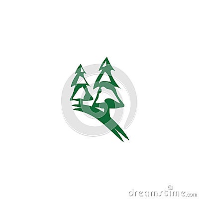 pine tree logo vector Vector Illustration