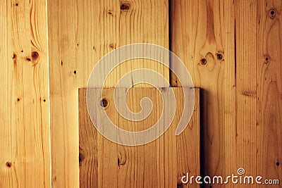 Pine wood planks as woodwork carpentry material Stock Photo