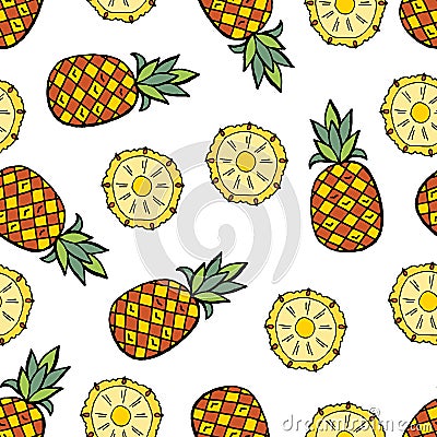 Pineapple pattern Vector Illustration