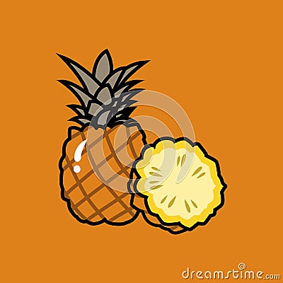 PINEAPPLE VECTOR ILLUSTRATION Vector Illustration