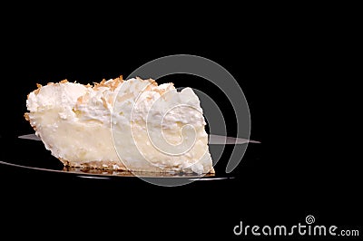 Pineapple coconut cream pie with toasted coconut Stock Photo