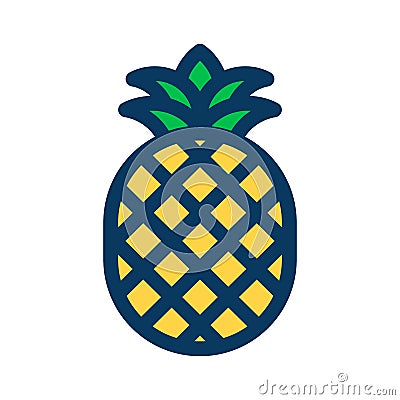 WebPineapple filled outline icon, line vector sign, linear colorful pictogram isolated on white Stock Photo