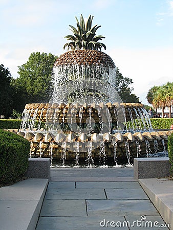 Pineapple Fountain Stock Photo