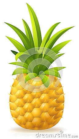 Pineapple Fruit Cartoon Emoji Icon Vector Illustration