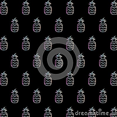 Pineapple patterm background / vector Stock Photo