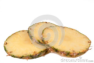 Pineapple pieces Stock Photo