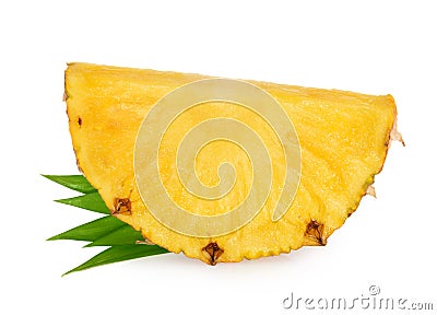 Pineapple slice isolated Stock Photo