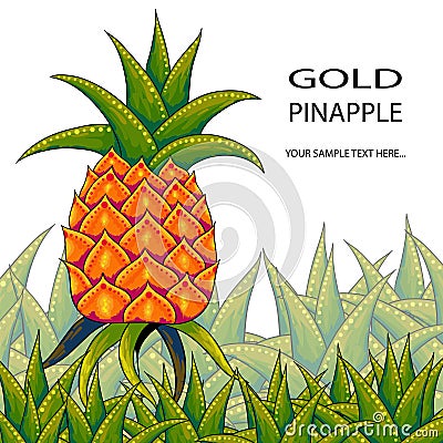 Pineapple Vector Illustration